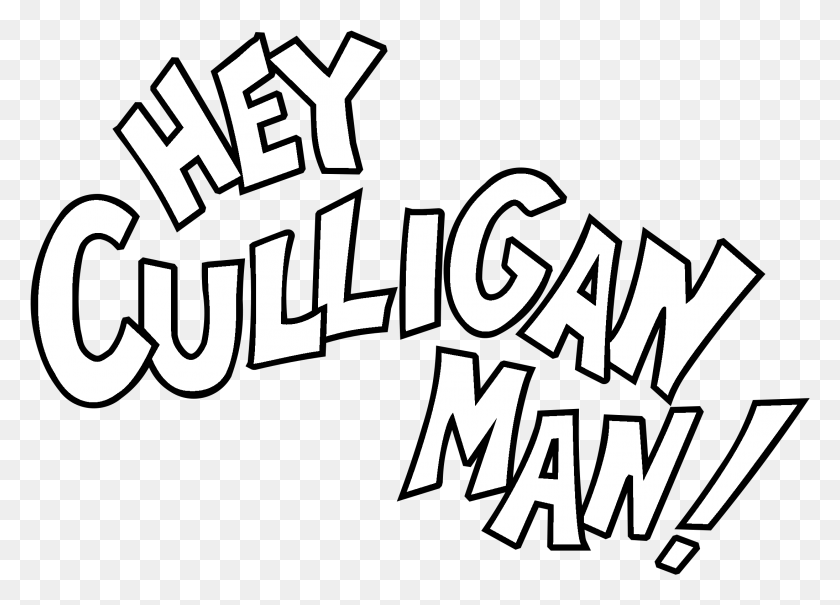 2191x1533 Hey Culligan Man Logo Black And White, Text, Alphabet, Handwriting HD PNG Download