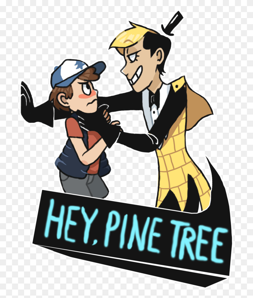 713x928 Hey Pine Tree By Zullyvantas Bill Cipher Pine Tree, Poster, Advertisement, Person HD PNG Download
