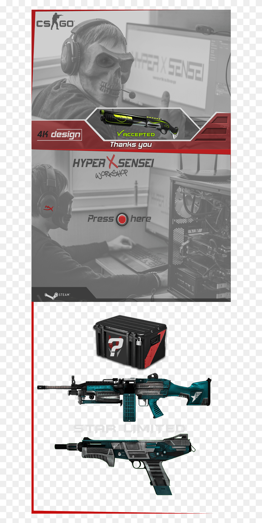 640x1615 Hi Guys This Is My New Skin For M4a1 S Airsoft Gun, Person, Human, Video Gaming HD PNG Download