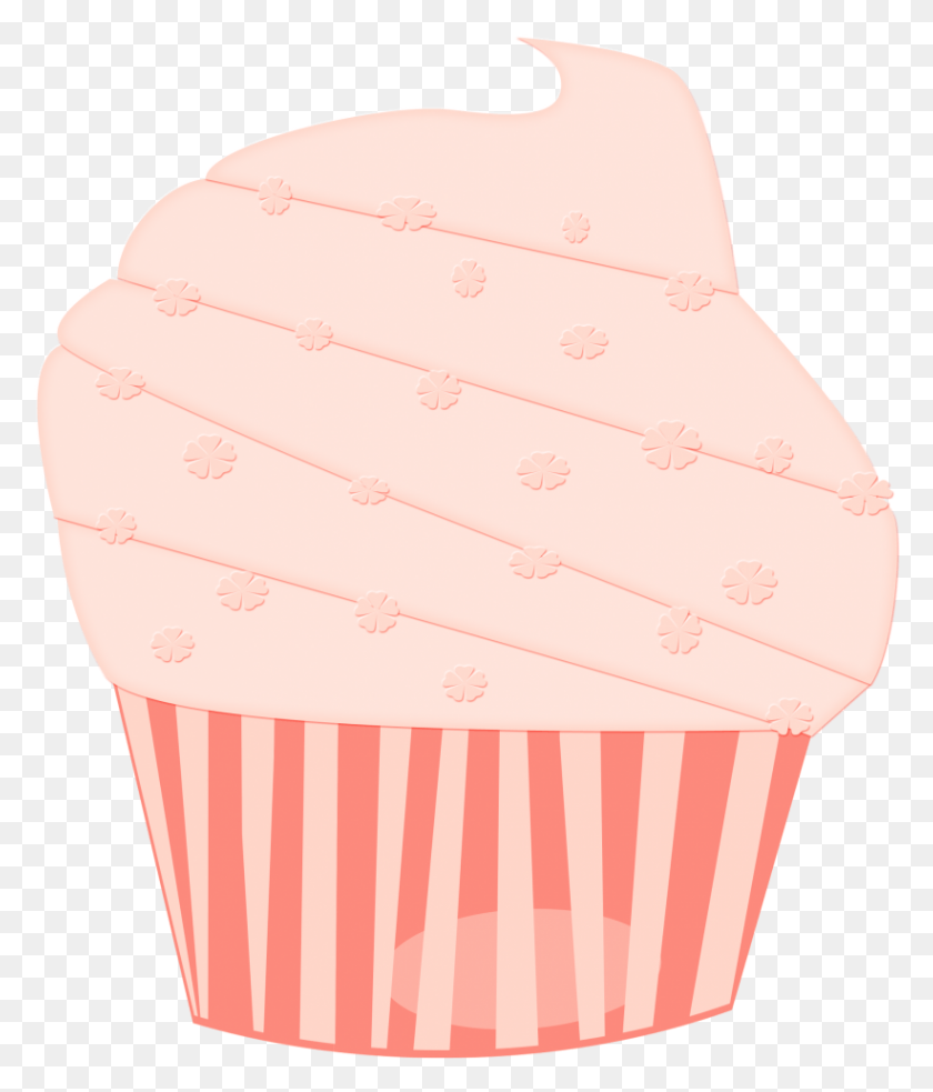 821x972 Hi Res Pink Cupcake Dessert, Cream, Cake, Food HD PNG Download