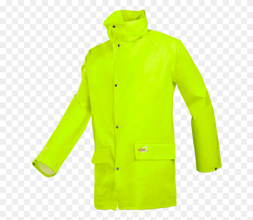 632x670 Hi Vis Yellow Hoodie, Clothing, Apparel, Coat Descargar Hd Png