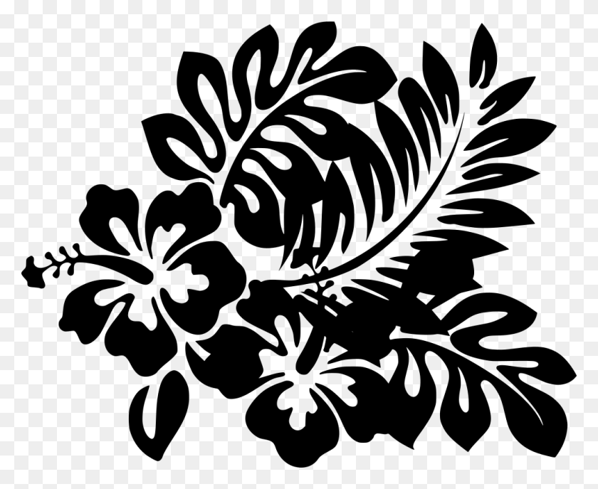 1024x824 Hibiscus Clip Art Flowers Leaves And Vines, Gray, World Of Warcraft HD PNG Download