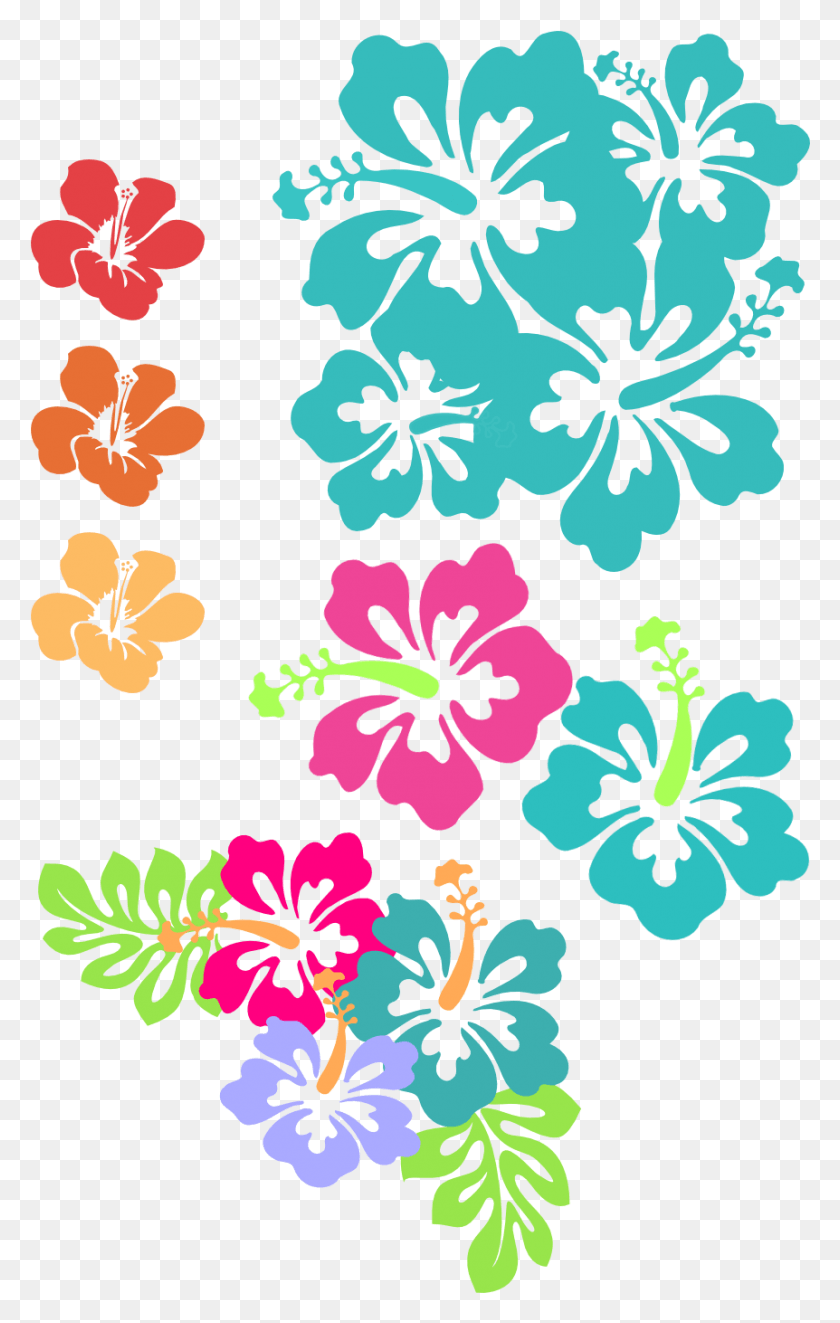 862x1396 Hibiscus Clipart Teal Hibiscus Clip Art, Planta, Flor, Flor Hd Png