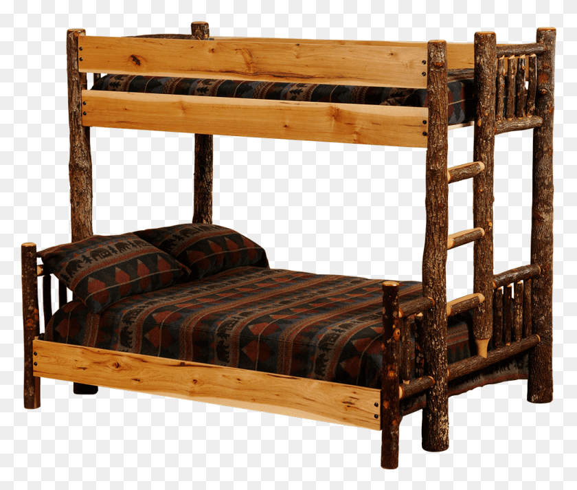 983x824 Hickory Bunk Bed Rustic Double Bunk Beds, Furniture, Bunk Bed, Crib HD PNG Download