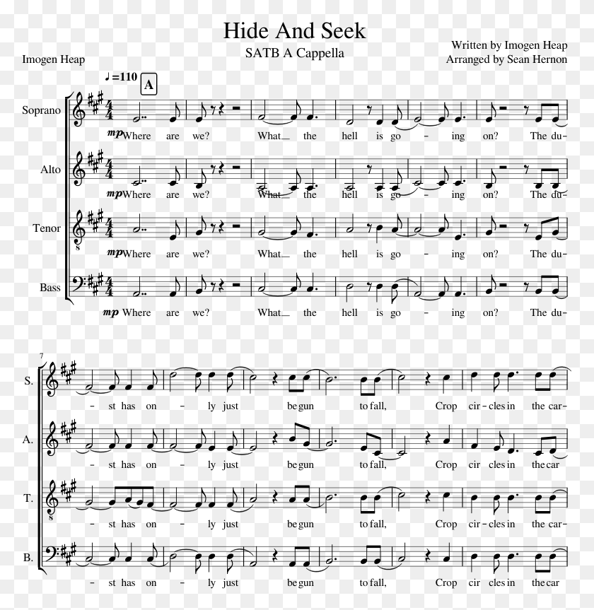 779x803 Hide And Seek Sheet Music Composed By Written By Imogen La La Land String Score, Gray, World Of Warcraft HD PNG Download