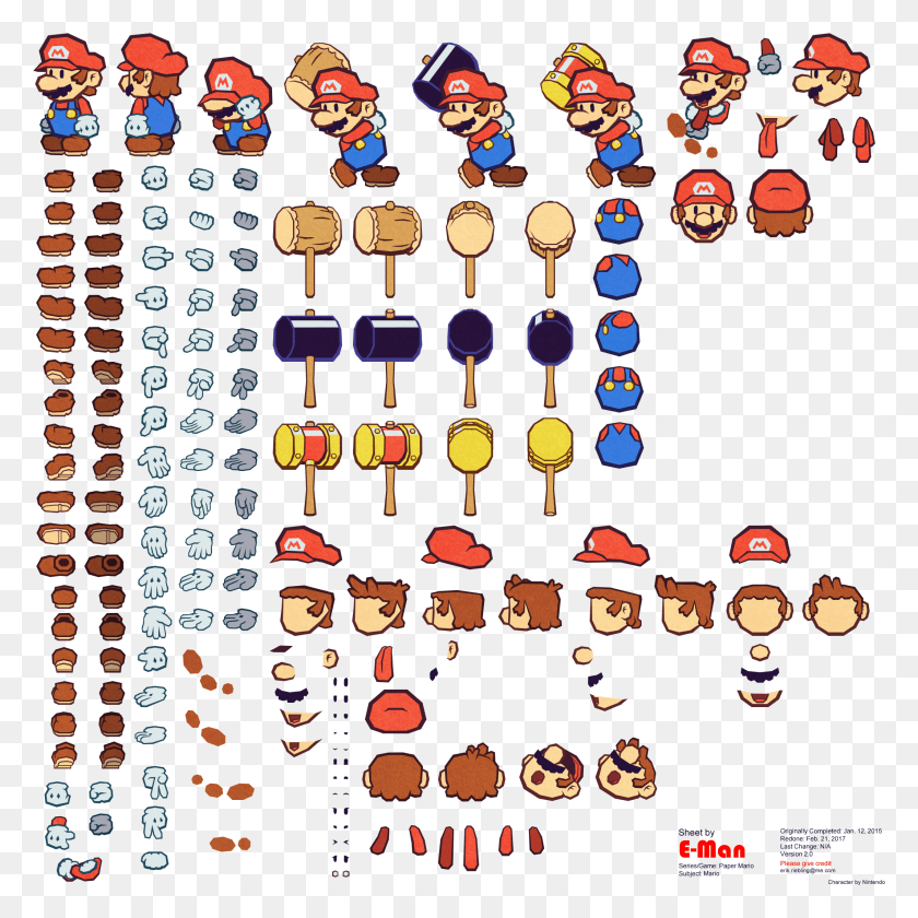 2130x2130 Hide Spoiler Paper Mario Animation Sheet, Text, Pac Man HD PNG Download