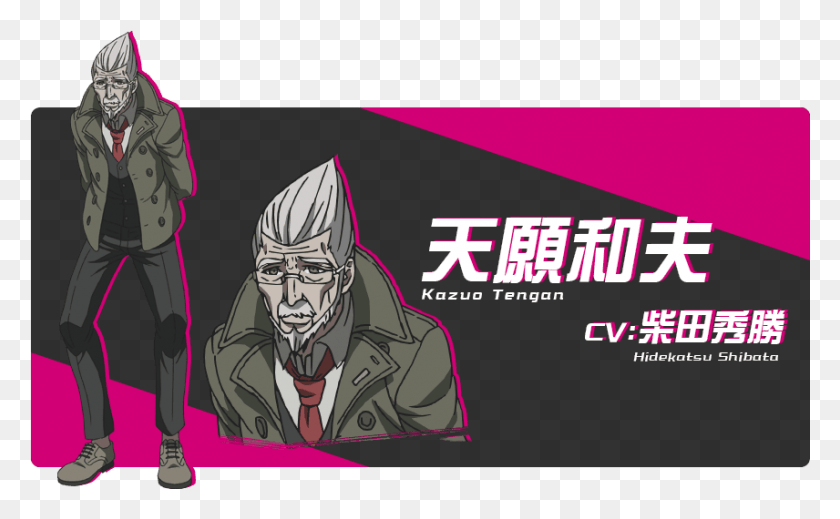 856x504 Hidekatsu Shibata Como Kazuo Tengan Danganronpa 3 Future Arc Personajes, Persona, Humano, Póster Hd Png