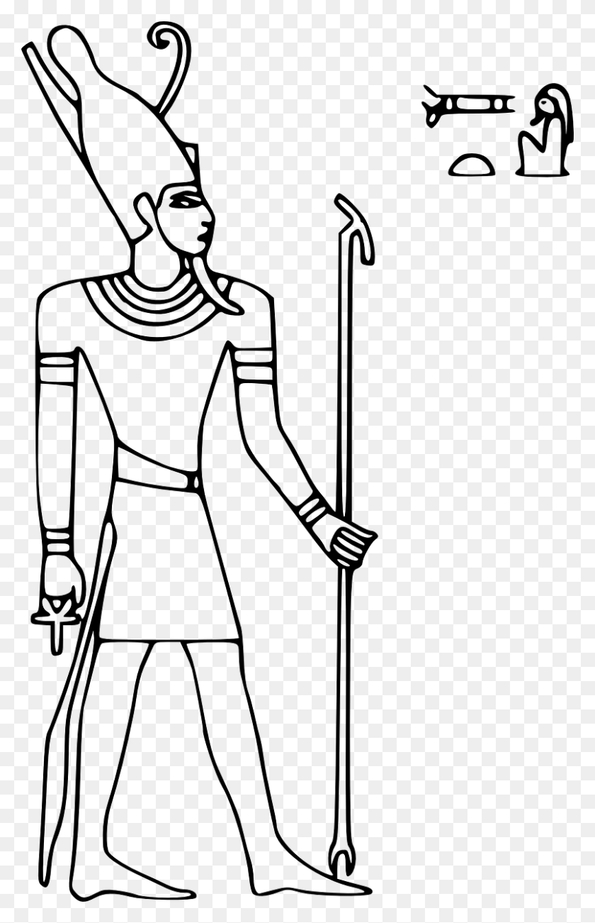 Hieroglyph Horus Egypt Pharaoh Image Egypt Pharaoh Clipart Black And White, Gray, World Of Warcraft HD PNG Download
