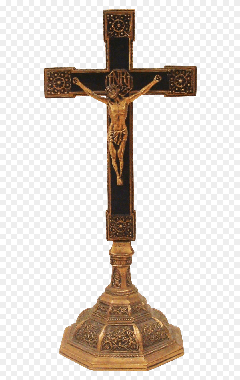 538x1273 High Cross Altar Crucifix Catholic Churches Of Detroit Cross, Symbol, Lamp, Bronze HD PNG Download