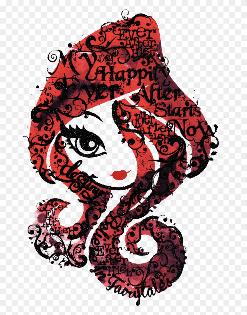 688x1010 High E Stencil Ever After High Rebels After High, Graphics, Collage HD PNG Download