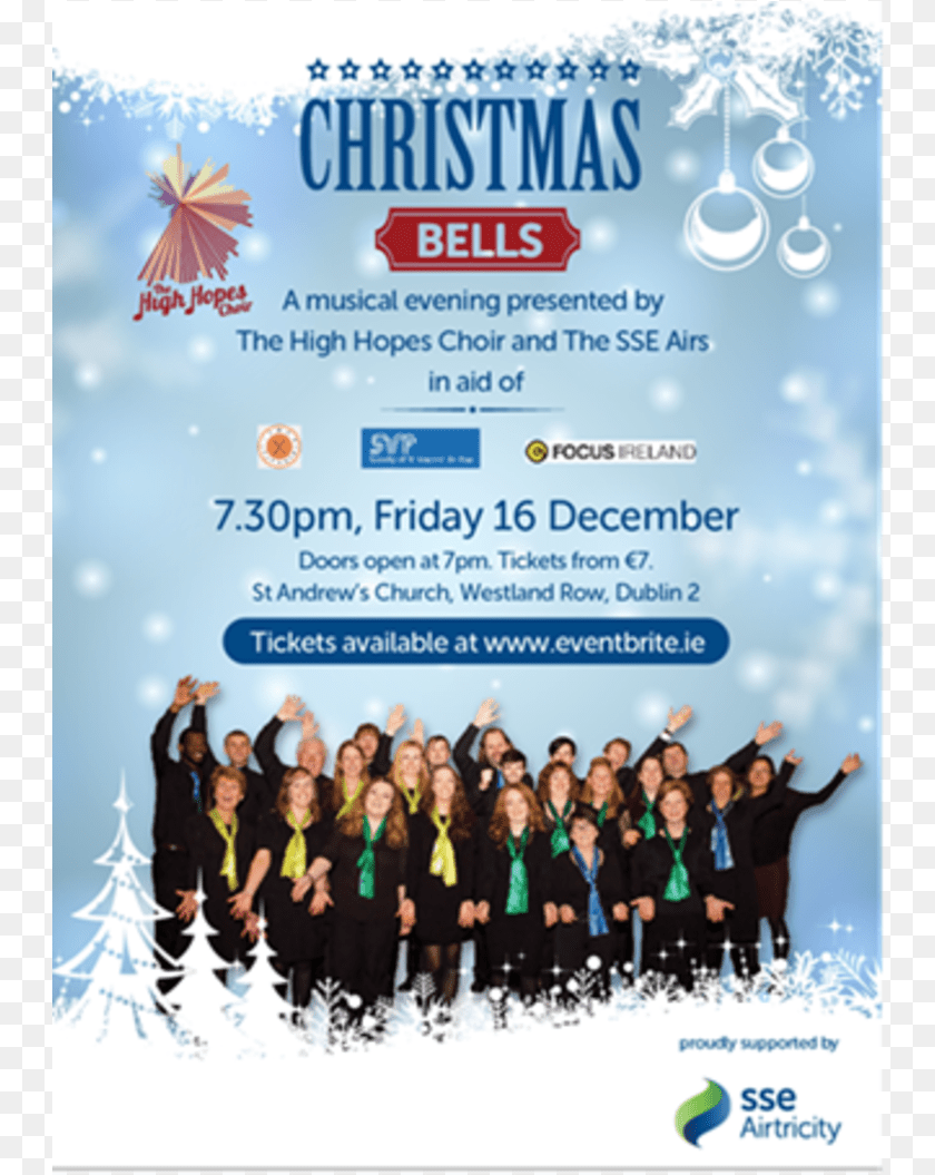 749x1055 High Hopes Choir And Sse Airs To Stage Charity Christmas Sse Airtricity League, Advertisement, Poster, Person, People Transparent PNG