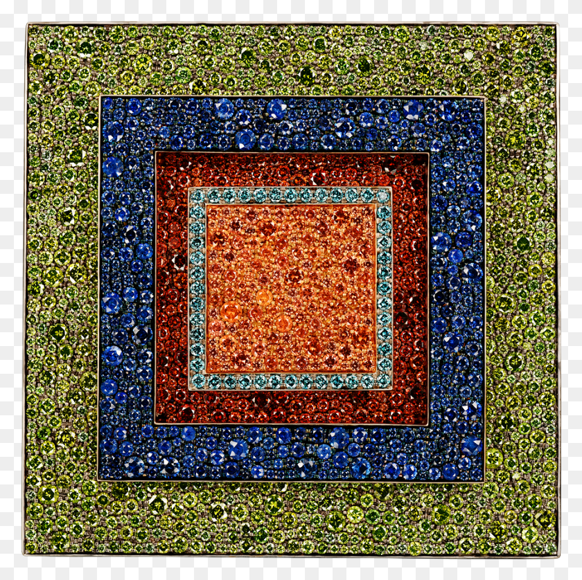 891x889 High Jewellery Pendant Orange Sun Kaleidoscope Qx4 Circle, Rug, Mosaic HD PNG Download