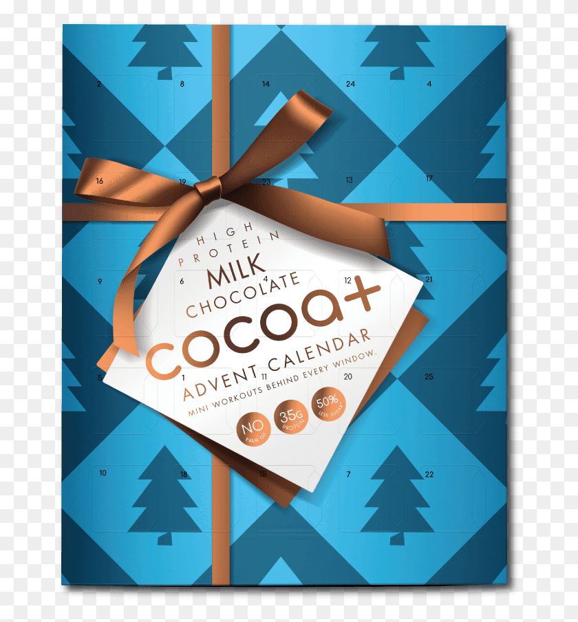 671x844 High Protein Milk Chocolate Advent Calendar Cocoa Plus Protein Adventskalender, Advertisement, Poster, Flyer HD PNG Download