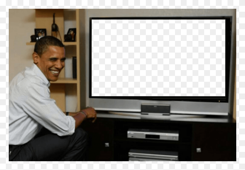 1075x720 High Quality Obama Watching Tv Blank Meme Template Barack Obama Watching Tv, Monitor, Screen, Electronics HD PNG Download
