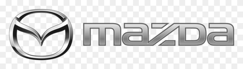 845x194 High Resolution Mazda Logo White, Symbol, Trademark, Emblem HD PNG Download