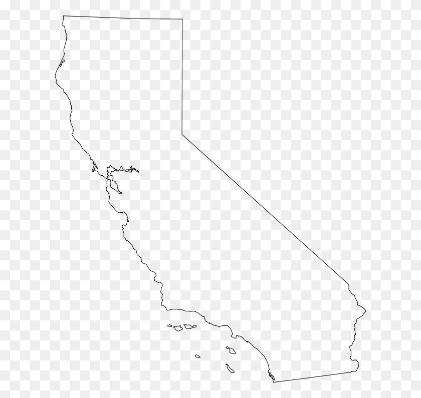 623x735 High Resolution Outline Of California Line Art, Gray, World Of Warcraft HD PNG Download