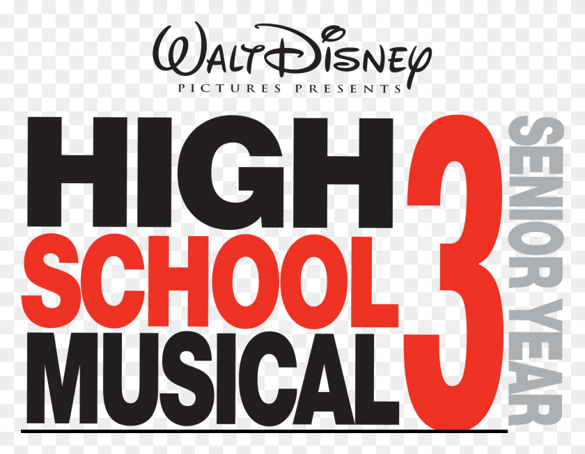 1280x973 Descargar Png High School Musical 3 Logo High School Musical 3 Senior Year Logo, Texto, Alfabeto, Word Hd Png