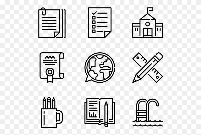 522x505 High School Set Design Icon, Gray, World Of Warcraft HD PNG Download