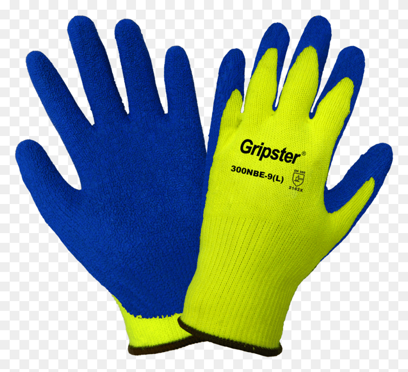 993x900 High Visibility Etched Rubber Dipped Gloves Natural Rubber, Glove, Clothing, Apparel HD PNG Download