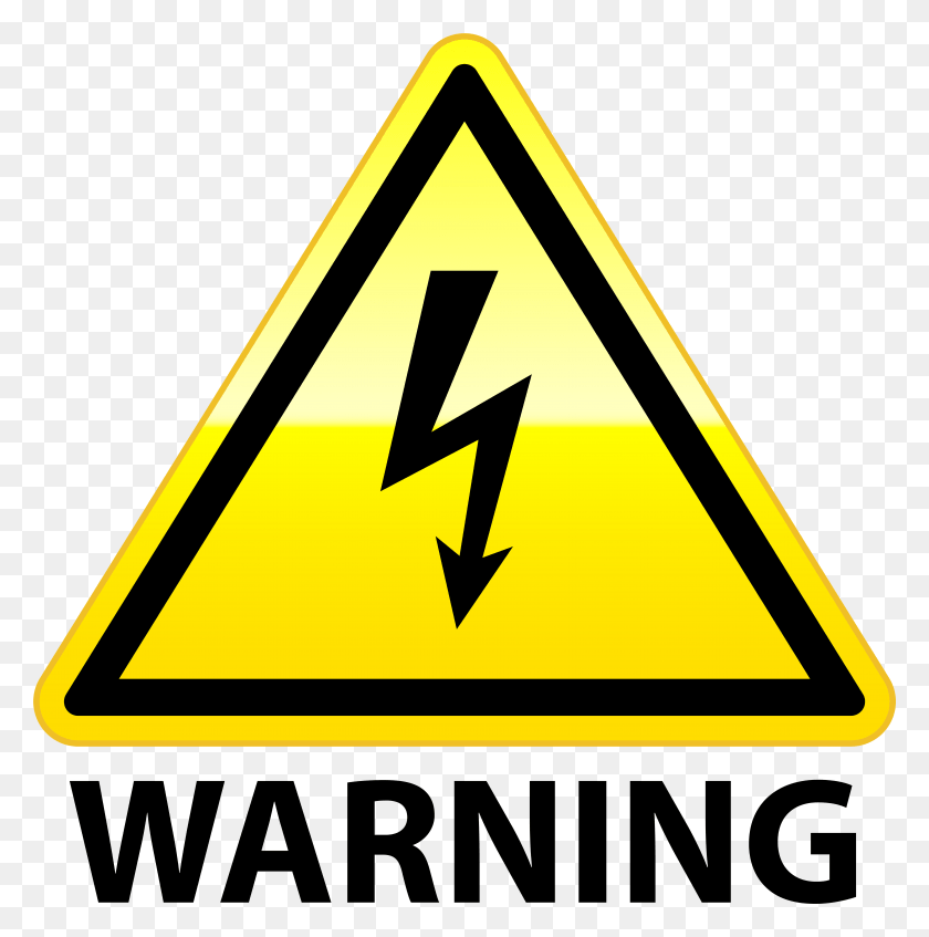7737x7809 High Voltage Warning Clip Art, Symbol, Sign, Road Sign HD PNG Download