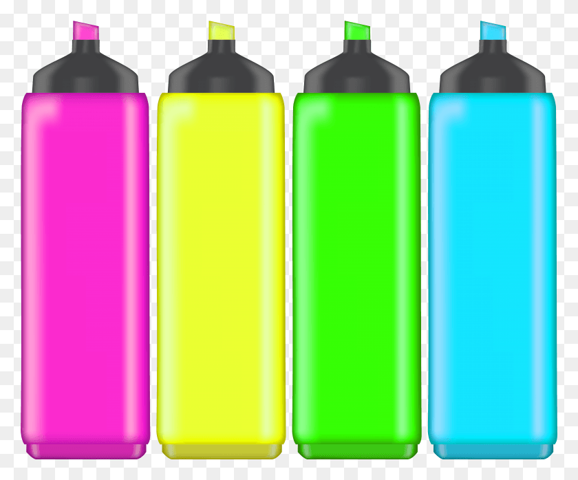 7875x6445 Highlight Markers Clip Art, Bottle, Cylinder, Ice Pop HD PNG Download