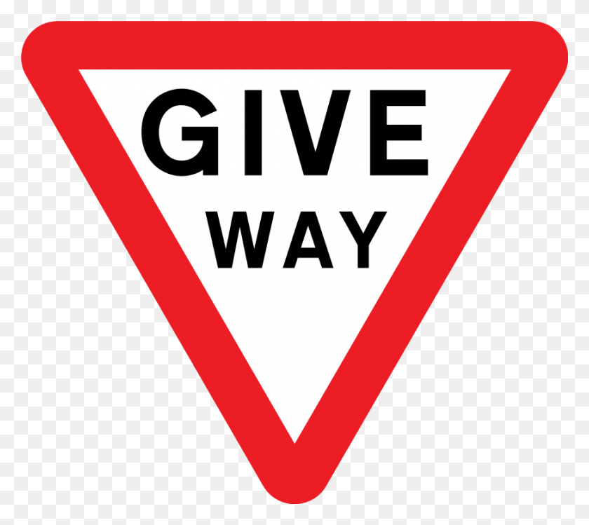 869x768 Highway Code Give Way Sign, Symbol, Road Sign, Dynamite HD PNG Download