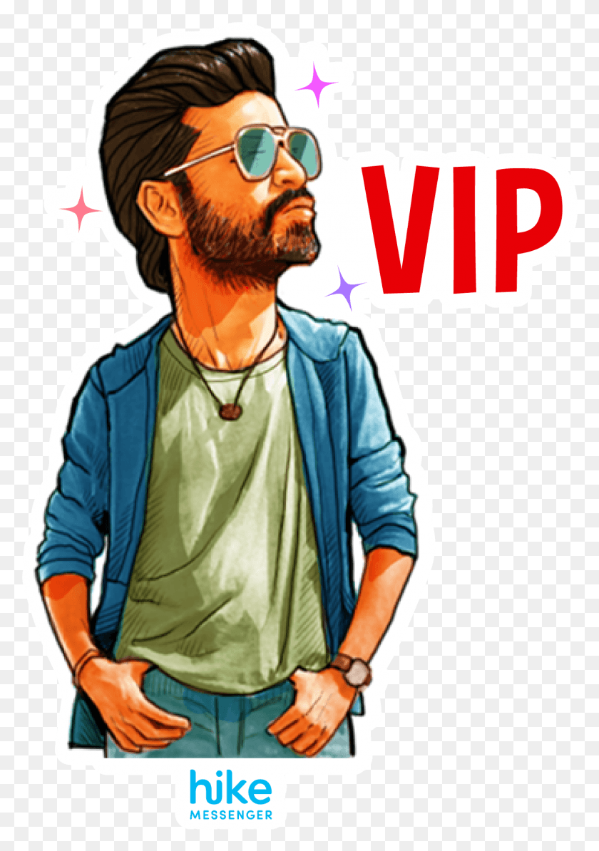 1261x1834 Hike Users Can Bring Conversations Alive With Animated Dhanush Logo, Sunglasses, Accessories, Accessory HD PNG Download