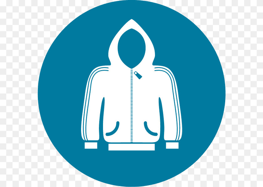 601x600 Hiking Circle Icon Clipart Hiking Icon Round, Clothing, Coat, Hood, Hoodie PNG