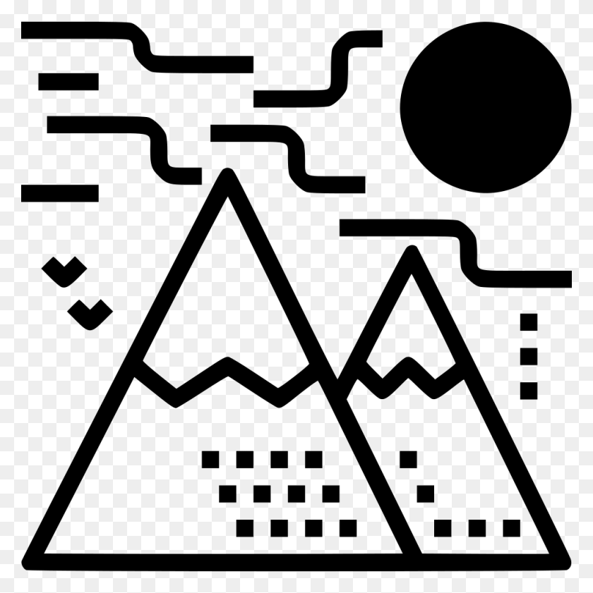 980x982 Hiking Trekking Climbing Svg Icon Free, Graphics, Triangle HD PNG Download