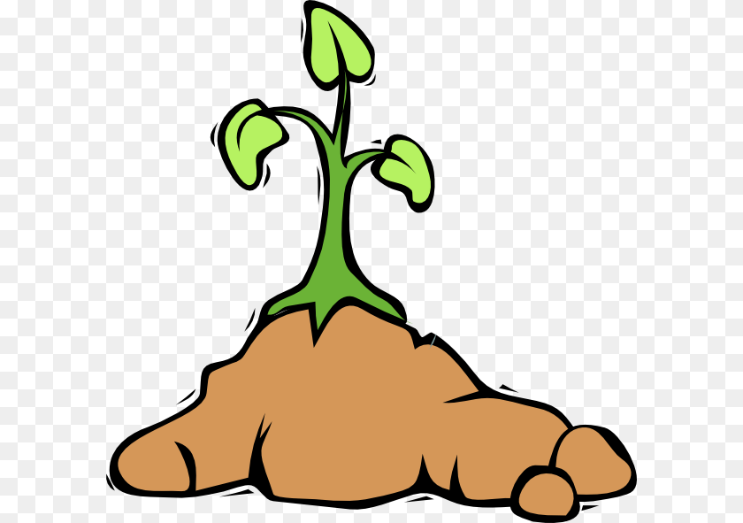Hill Clipart Dirt, Plant, Sprout, Baby, Person PNG