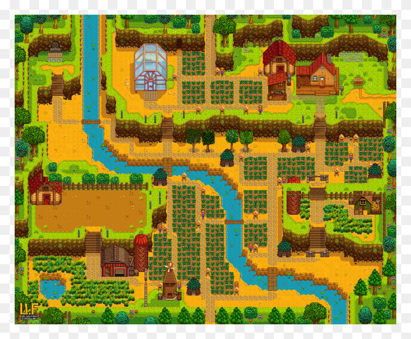 1280x1040 Hill Side Map Out Stardew Valley Layout Stardew Valley, Vegetation, Plant, Rug HD PNG Download