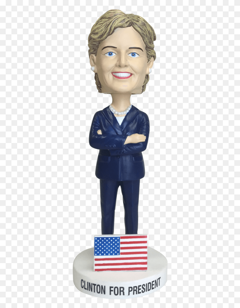 334x1017 Hillary Clinton Bobblehead Made In Usa, Clothing, Apparel, Person HD PNG Download