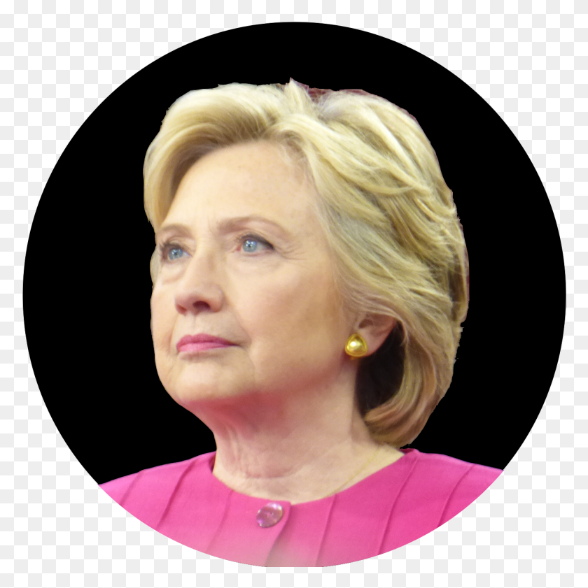 1397x1400 Hillary Rodham Clinton Circle Black Background Circular Image Of Person, Face, Human, Female HD PNG Download