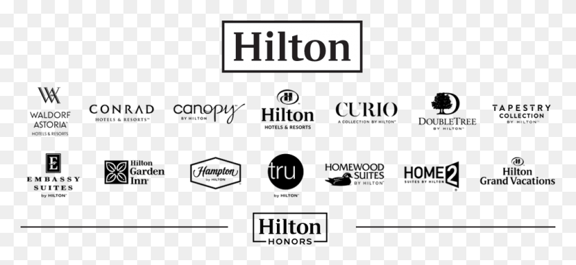1016x426 Descargar Png Logotipo De Hilton 276197 Logotipo De Conrad By Hilton, Texto, Número, Símbolo Hd Png