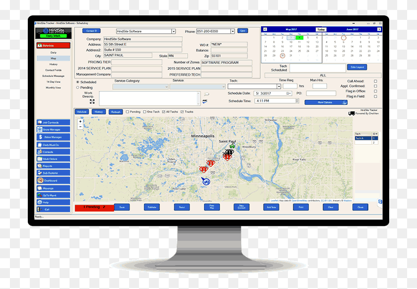 729x522 Hindsite Tracker Real Time Truck Tracking Computer Monitor, Monitor, Screen, Electronics HD PNG Download