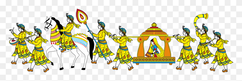 2627x750 Hindu Hindu Lala Ramswaroop Calendar 2019 April, Person, Crowd, Costume HD PNG Download