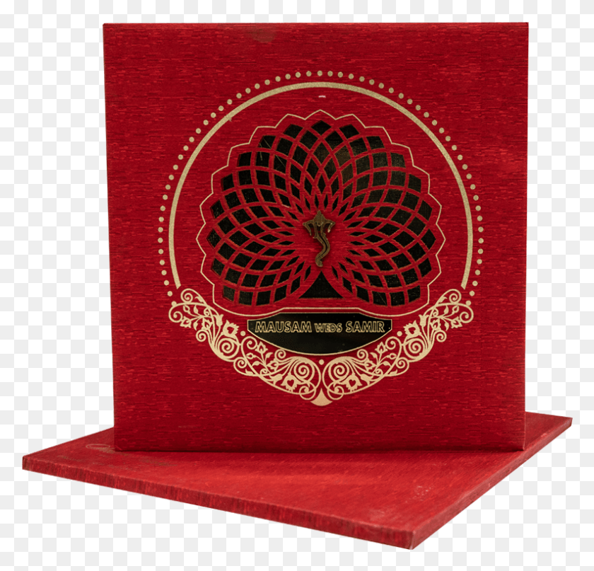 792x759 Hindu Invitation Cards Silk Mark Logo Black Amp White, Pillow, Cushion, Book HD PNG Download