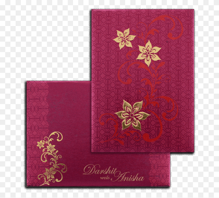 663x701 Hindu Wedding Cards Motif, Text, Rug, Passport HD PNG Download