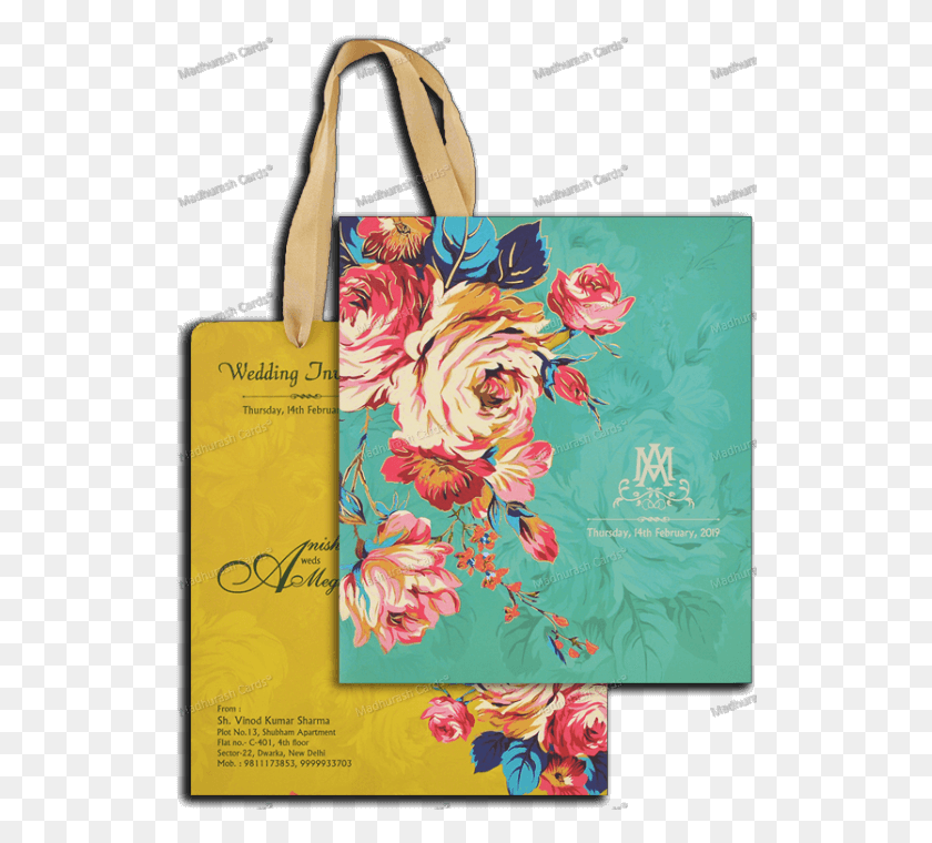 524x700 Hindu Wedding Cards Tote Bag, Rose, Flower, Plant HD PNG Download