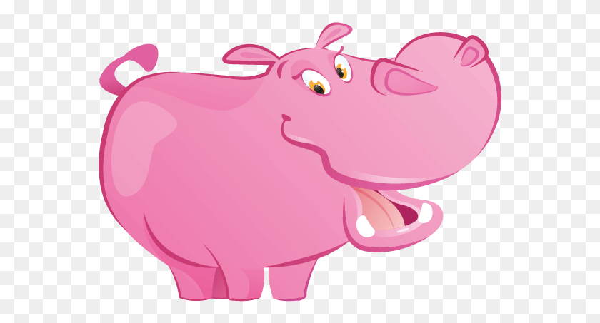 565x393 Hipopotamo Rosa Desenho, Копилка, Млекопитающее, Животное Hd Png Скачать