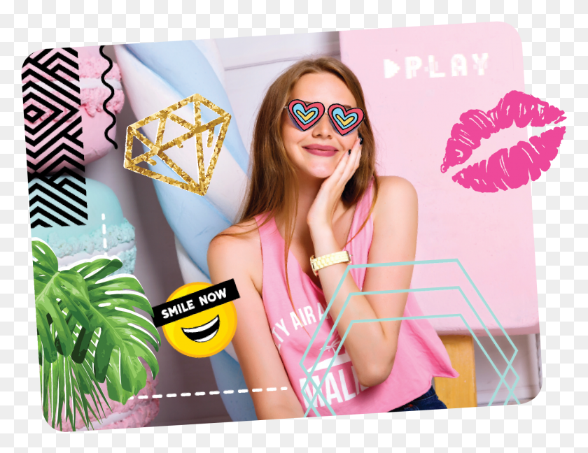 1923x1451 Hippie Flower Power Crown Smiley Peace Sign Emoji T Girl, Sunglasses, Accessories, Accessory HD PNG Download