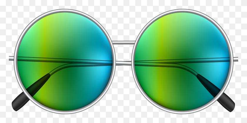 7913x3637 Hippie Glasses Clipart Free HD PNG Download