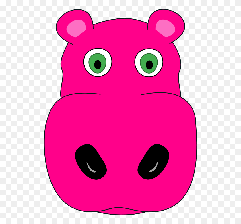 535x720 Hippo Clipart Scared Animals Face Art Clips, Animal, Food, Pac Man HD PNG Download