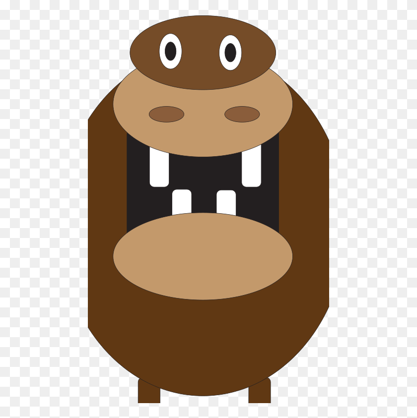 487x783 Hippo Mouth Open Cartoon, Lamp, Cylinder, Cork HD PNG Download
