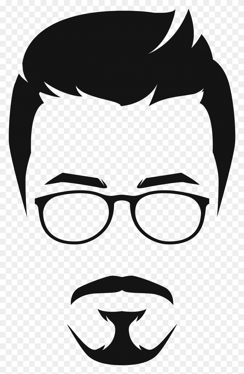 5033x7909 Hipster Face Transparent Clip Art Image Hipster Hair Transparent, Glasses, Accessories, Accessory HD PNG Download