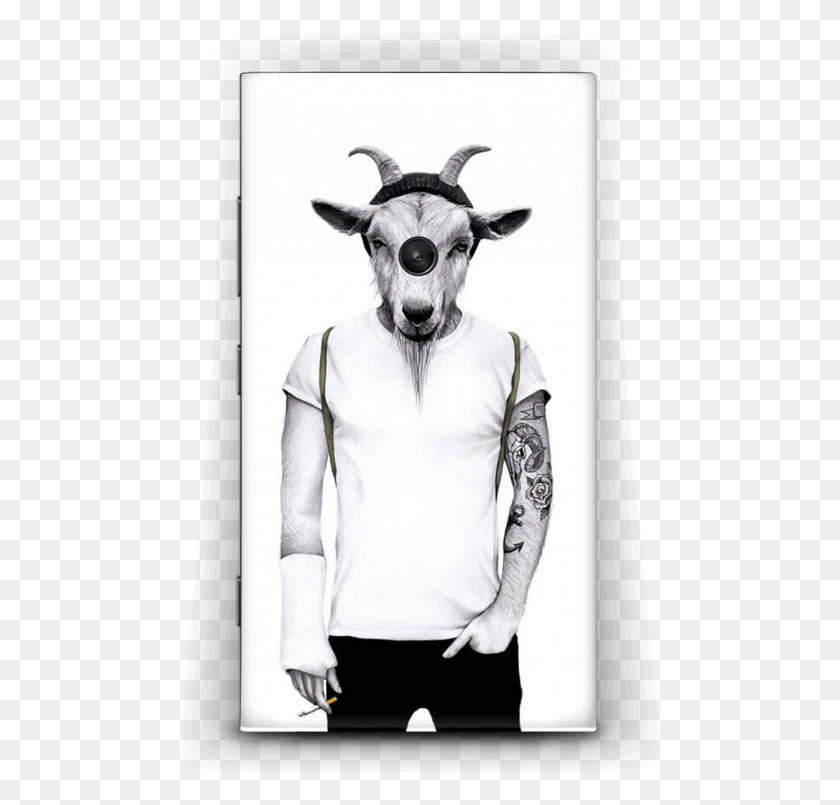 483x745 Hipster Goat Skin Nokia Lumia Sanna Wieslander, Clothing, Apparel, Person HD PNG Download