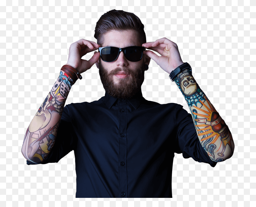 700x620 Hipster Man Tattoo, Skin, Person, Human HD PNG Download