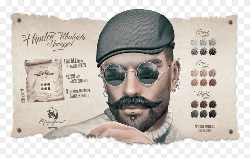 1683x1020 Hipster Mustache Hipster Mustache, Sunglasses, Accessories, Face HD PNG Download