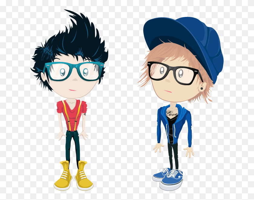 640x602 Hipsterism Stickers Sharon Romang Cartoon, Person, Human, Shoe HD PNG Download