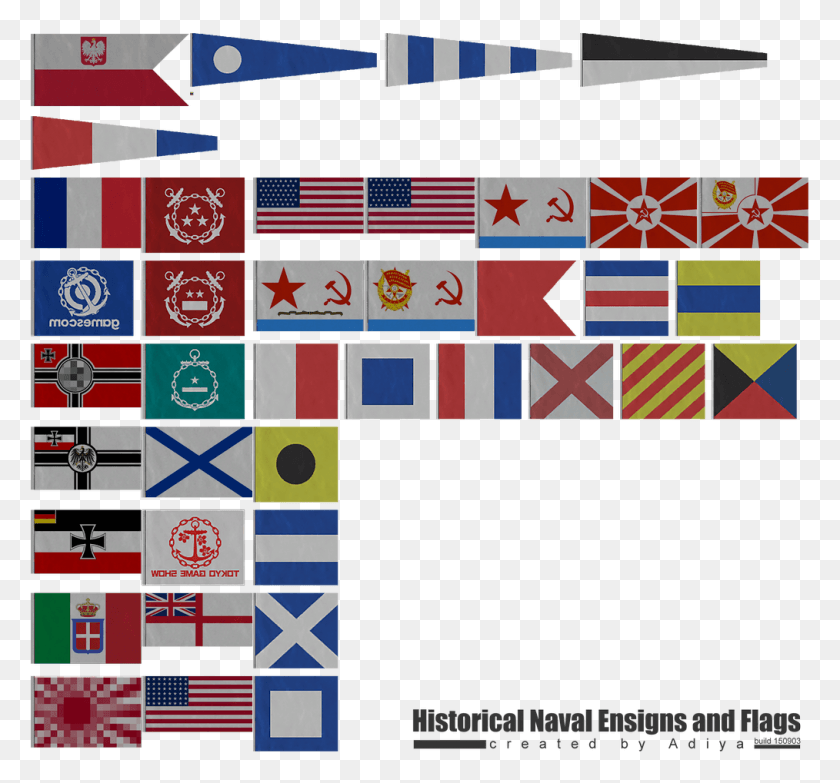 1014x941 Historical Naval Ensigns Flags In 2k World Of Warships Graphic Design, Game, Scoreboard, Interior Design HD PNG Download